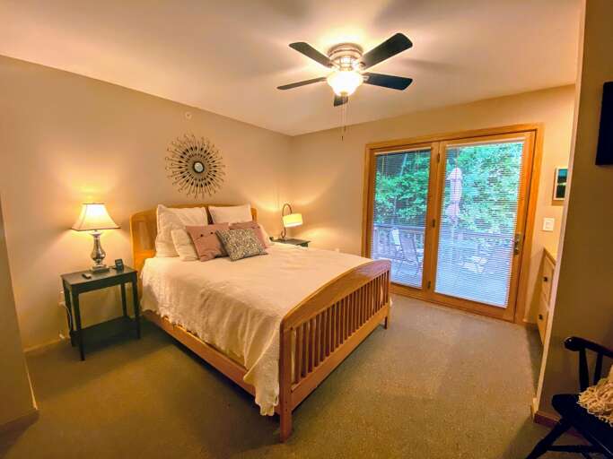 Guest Bedroom #3: Located on the main level and features a Queen bed and attached bath. Sleeps 2.
