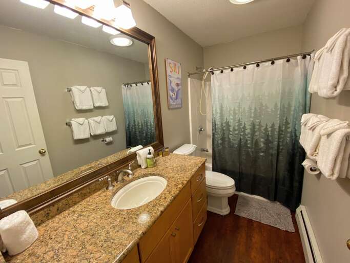 Bathroom #2 is also a full bath/shower combination.