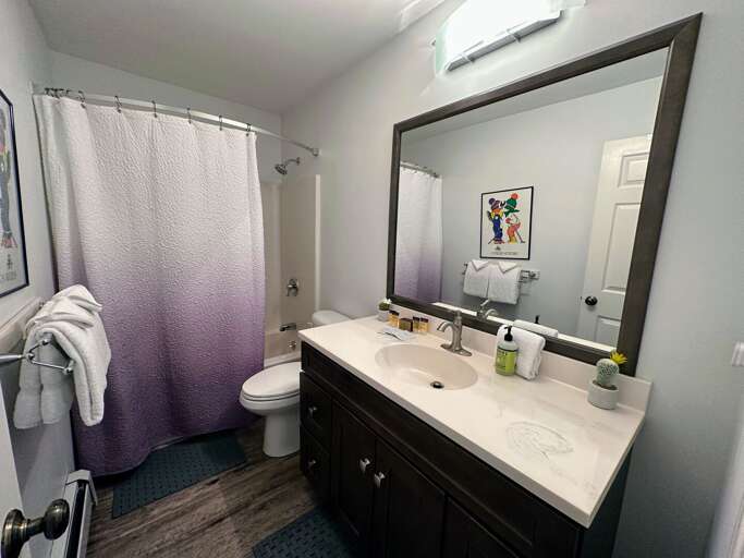 Bathroom #2 is a full bath located on the main floor.