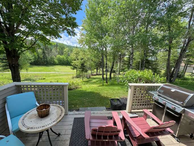 Step onto the patio overlooking the golf course. Propane grill provided.