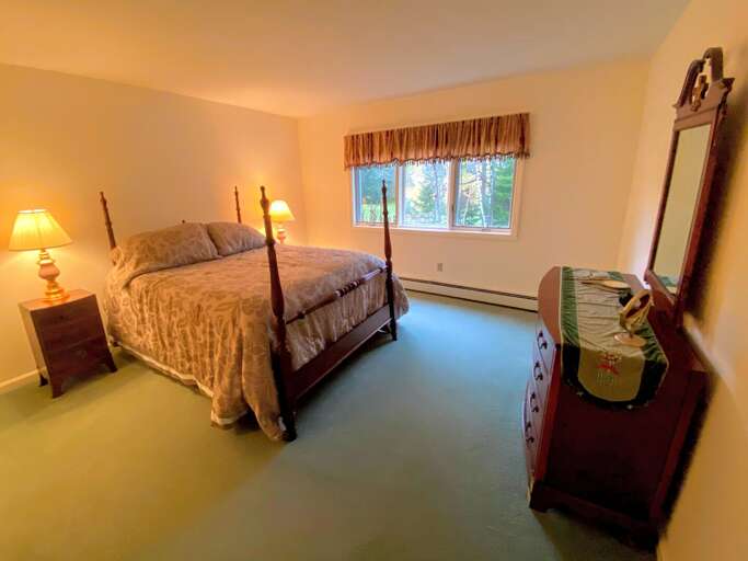 Master Bedroom features a Queen size bed and attached bath. Sleeps 2.