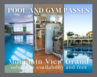 Thanks to our partnership with the stunning Mountain View Grand Resort, we are happy to offer our guests the option to purchase day passes for the pool and gym (subject to availability).