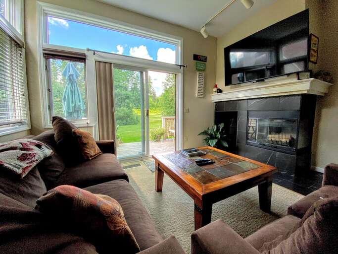 Living area features a Wood Burning Fireplace for your enjoyment.