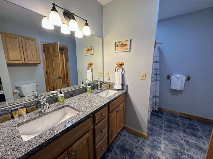 Lower level Bathroom with Laundry