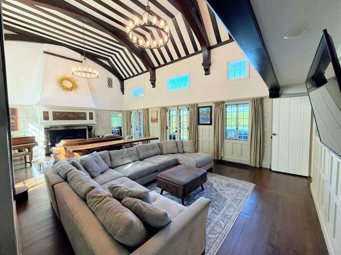 Cozy seating in the grand salon