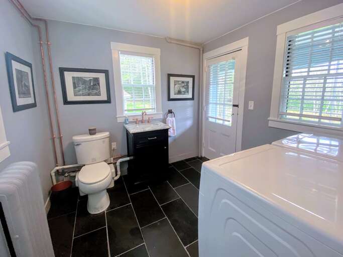 North Wing Common Half Bath and Laundry