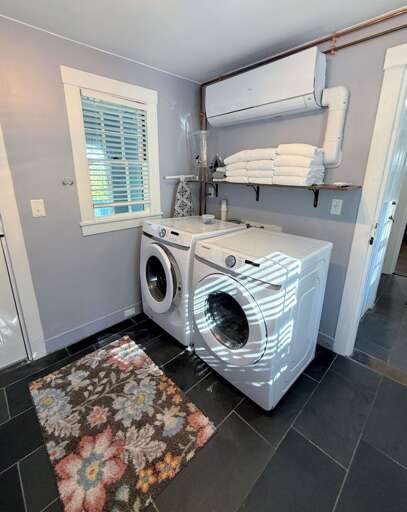 North Wing Shared Half Bath and Laundry