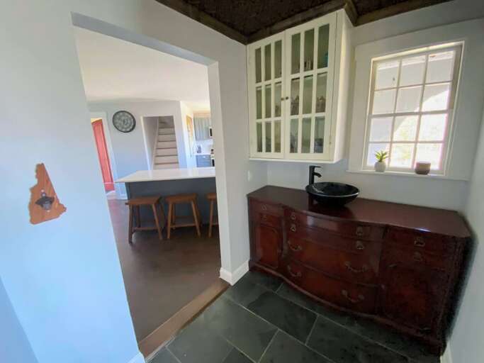 Pantry room between kitchen and dining room