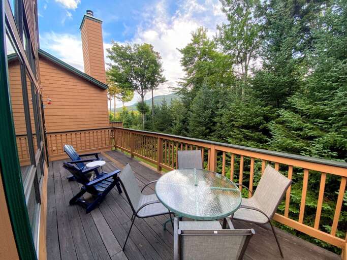 The outdoor area is a back deck accessed from the main level living area. The outdoor area is a back deck accessed from the main level living area.