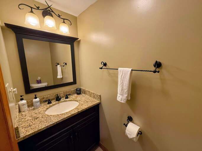 Lower Level bathroom with a shower/tub combo