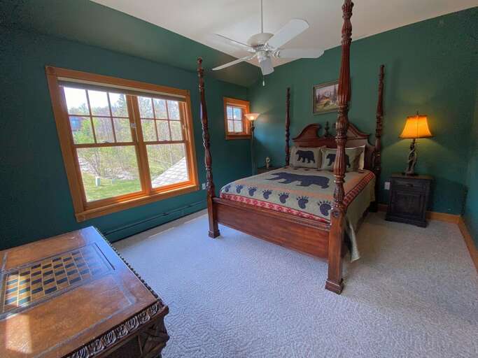 Upper level first bedroom with ensuite full bath