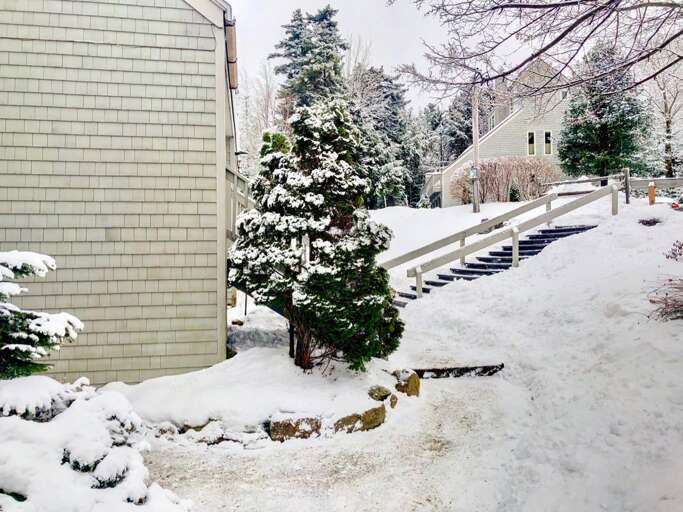 Experience the best skiing in the East by staying right next to the ski trails!