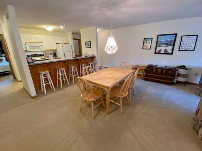 Dining and kitchen areas