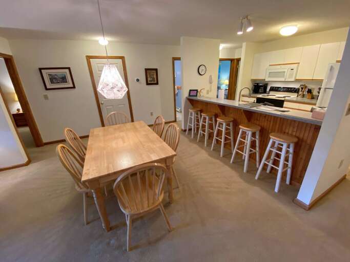 Dining and kitchen areas