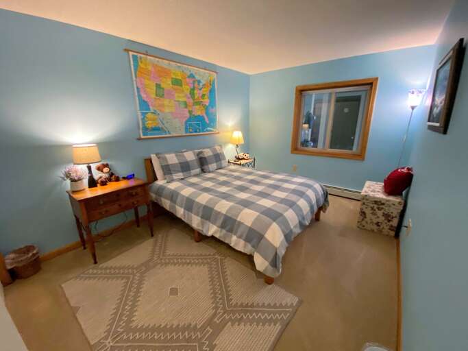 Queen bedroom with shared bath