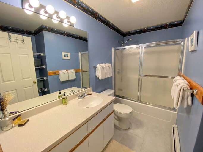 Shared bath with shower/tub combo