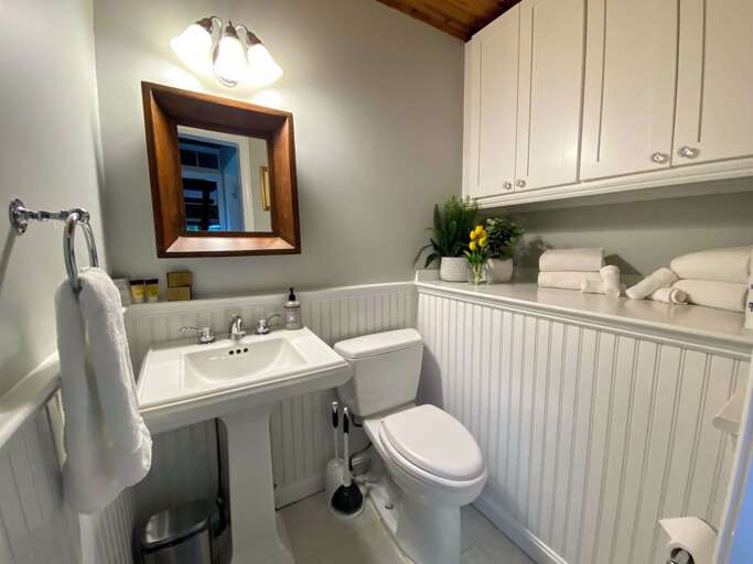 Main level full bath with shower