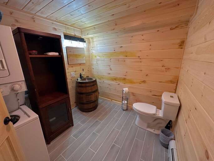 Half bath with laundry