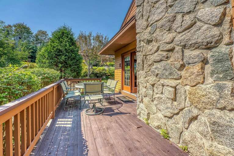 Private patio with gas grill Private patio with gas grill