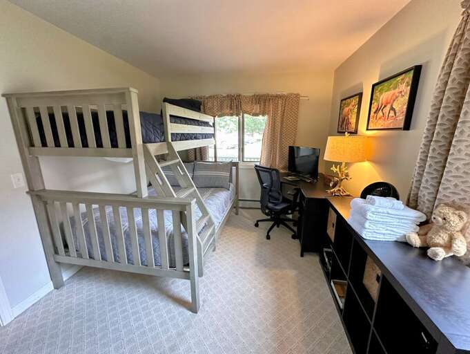 Bedroom 3 with Twin/Full Bunk and large office area Bedroom 3 with Twin/Full Bunk and large office area