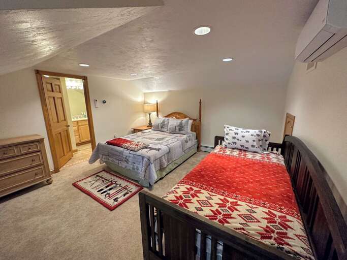 Loft sleeping area (no sound separation from main level living area)