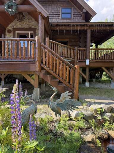 Beautiful touches can be found both inside and outside the home