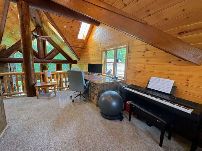 Upstairs office area