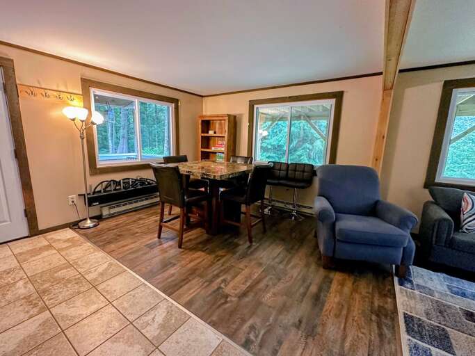 Lower level living area