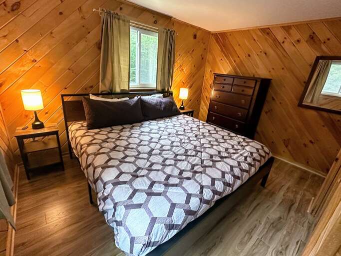Upper level bedroom with King bed