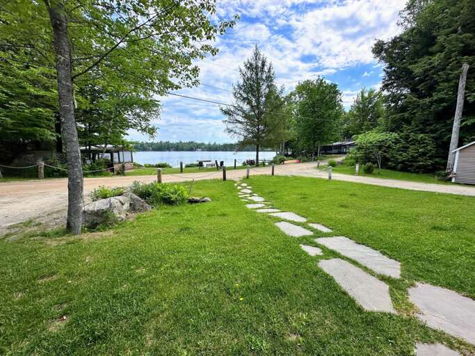 The waterfront area just a hop across a quiet road from the house.