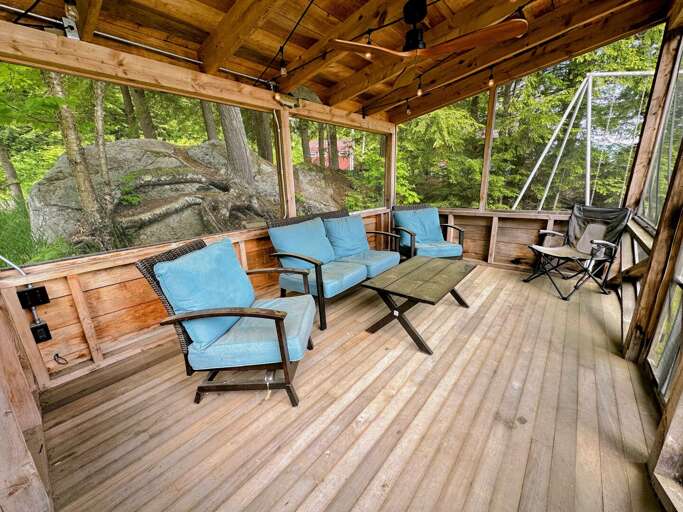 Waterfront screened porch