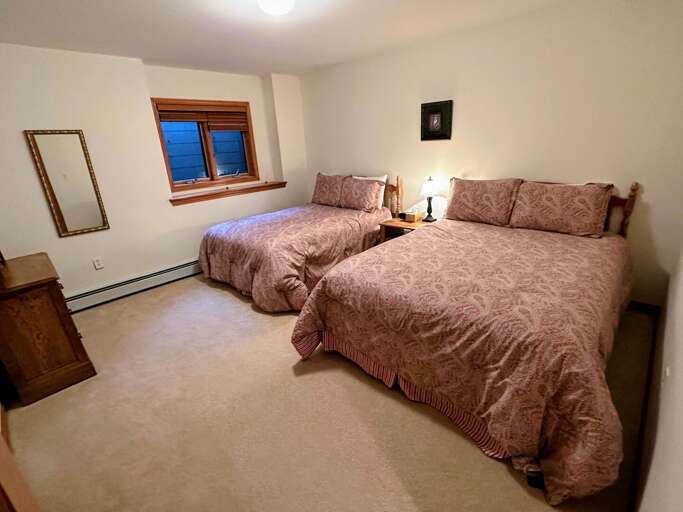 Lower Level Bedroom with 1 Queen and 1 Full bed