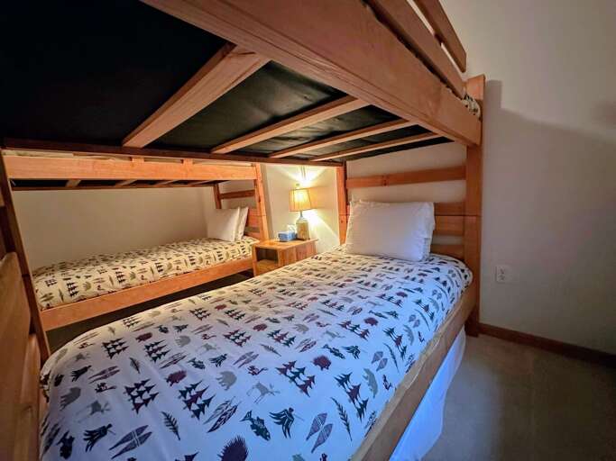 Lower Level Bunk room with 2 bunk beds
