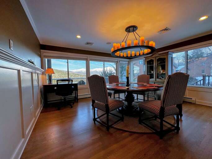 Dining room adjacent to kitchen and living room Dining room adjacent to kitchen and living room