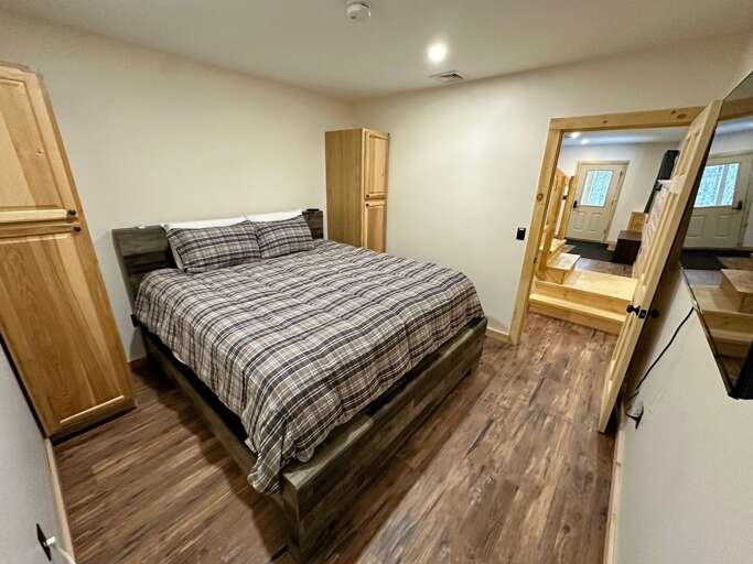 Lower Level King Bedroom with TV