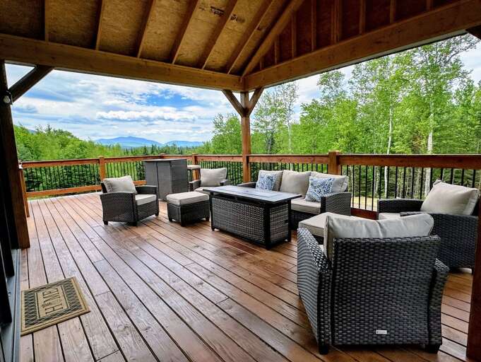 Main level deck with comfortable seating