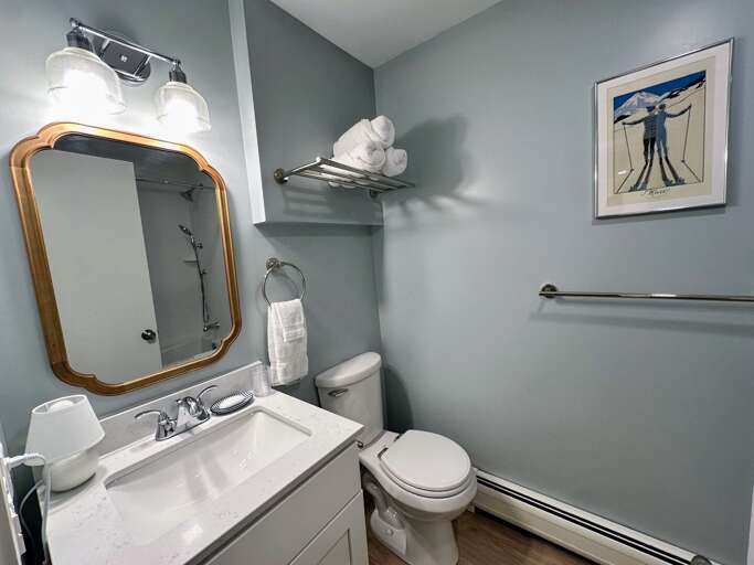 King Bedroom ensuite bath with shower