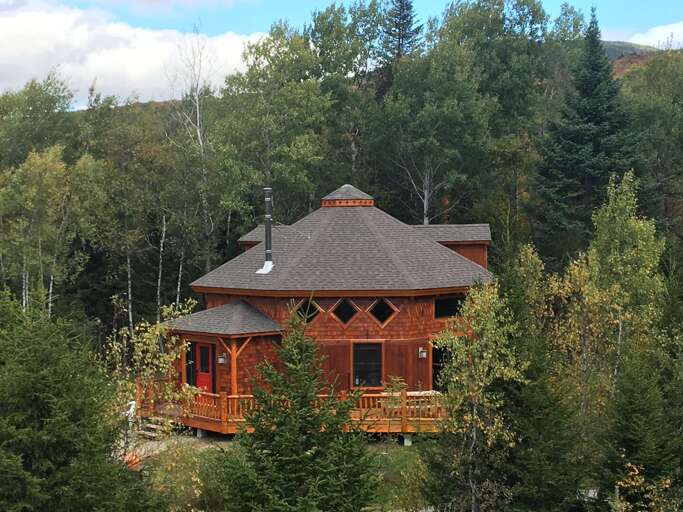 Designed for a luxury yurt-like experience with added comfort, Owl Roost features 3 bedrooms plus a