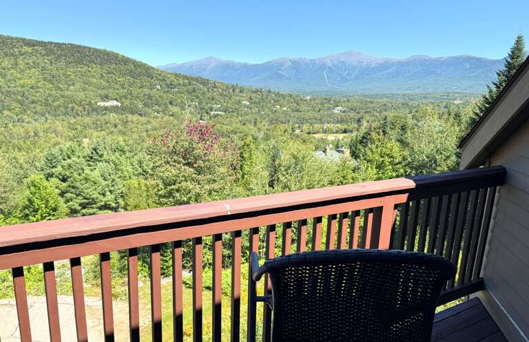 Private upper level deck off of the upstairs king bedroom