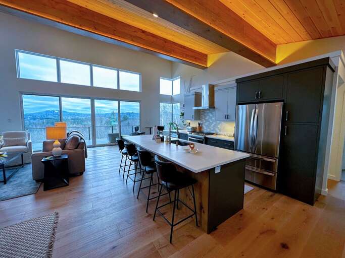 Kitchen with luxury appliances and more incredible views