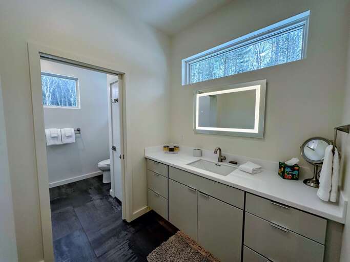 Modern bathrooms with separate shower areas