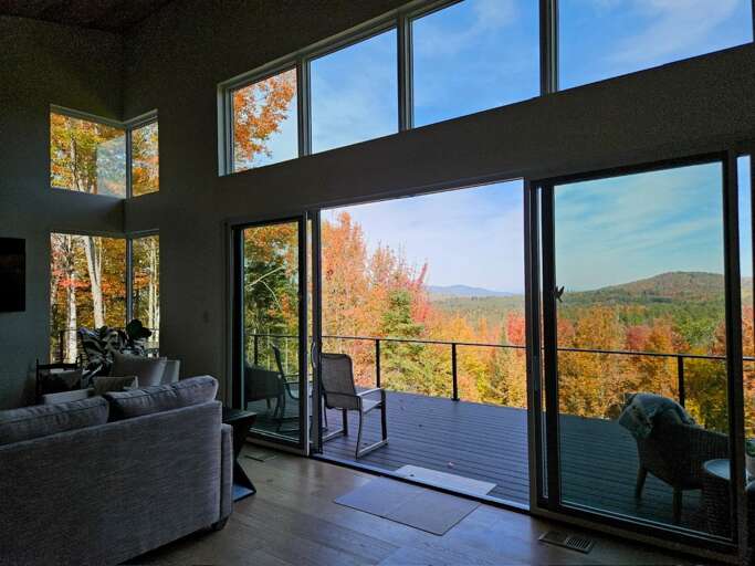 Stunning views from large, floor-to-ceiling windows