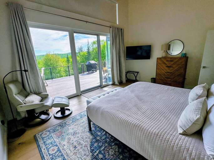 Top Floor Primary Bedroom 2 with King bed and bathroom with shower