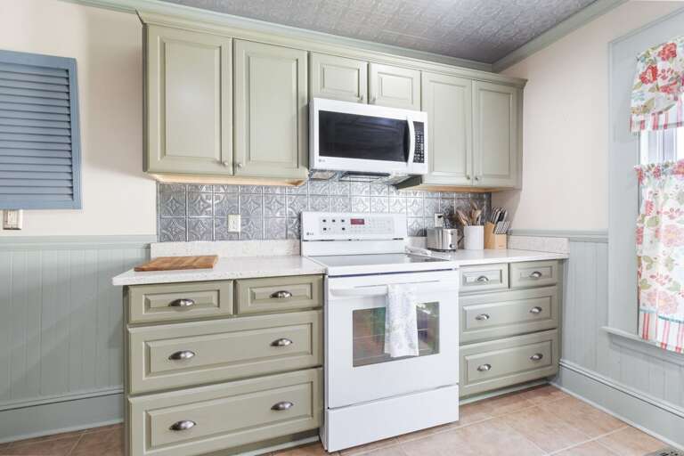 Enjoy the modern amenities like a fully equipped kitchen.