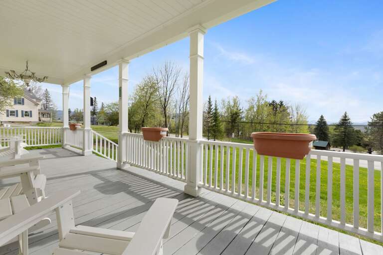Sip your morning coffee on the covered front porch and take in the peaceful mountain air.