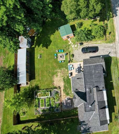 Large private back yard.