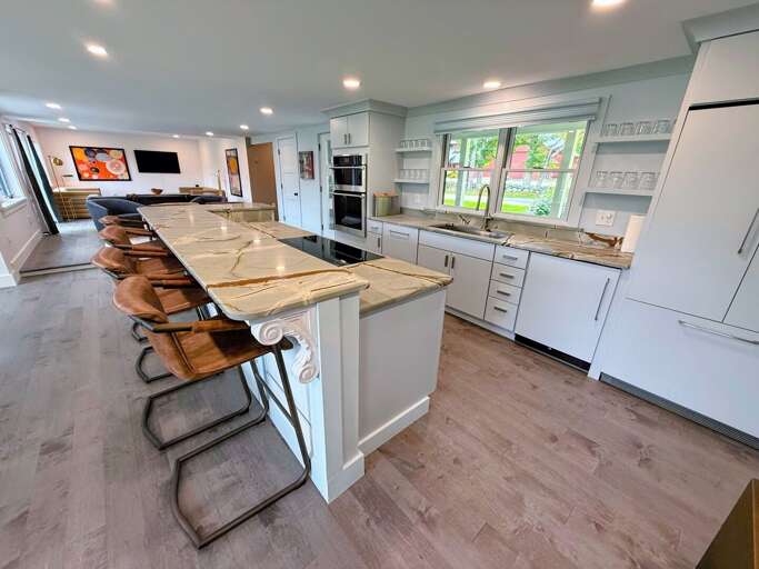 Modern kitchen with induction stovetop