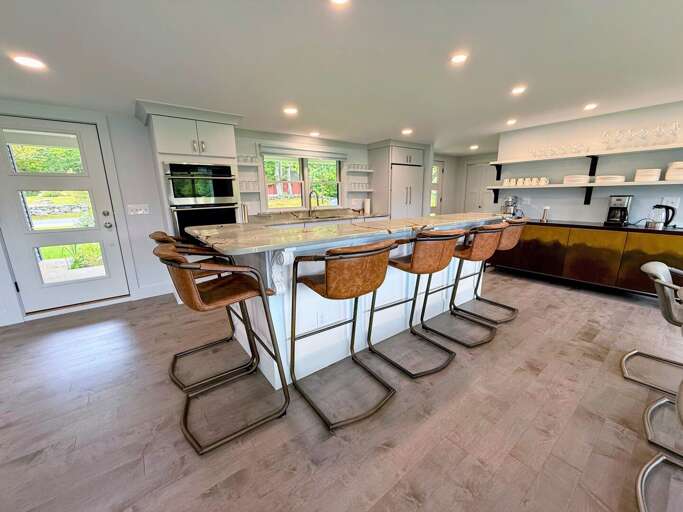 Modern kitchen with induction stovetop