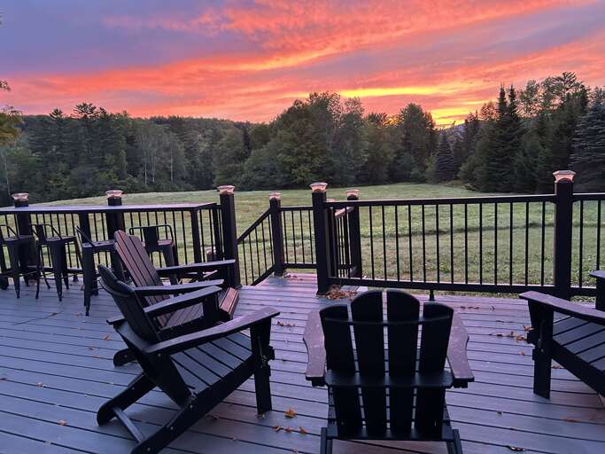 Outdoor seating with gorgeous views