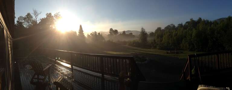 In spite of being so close to the resort, the 32+ acres includes 4 homes, open fields, wooded areas, wetlands, ponds and the Ammonoosuc River, which makes it feel a world apart!